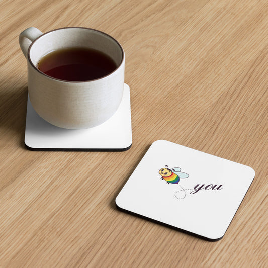 Bee You Apparel | Cork-back coaster