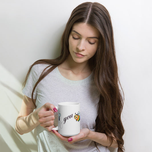 Bee You Apparel | White glossy mug